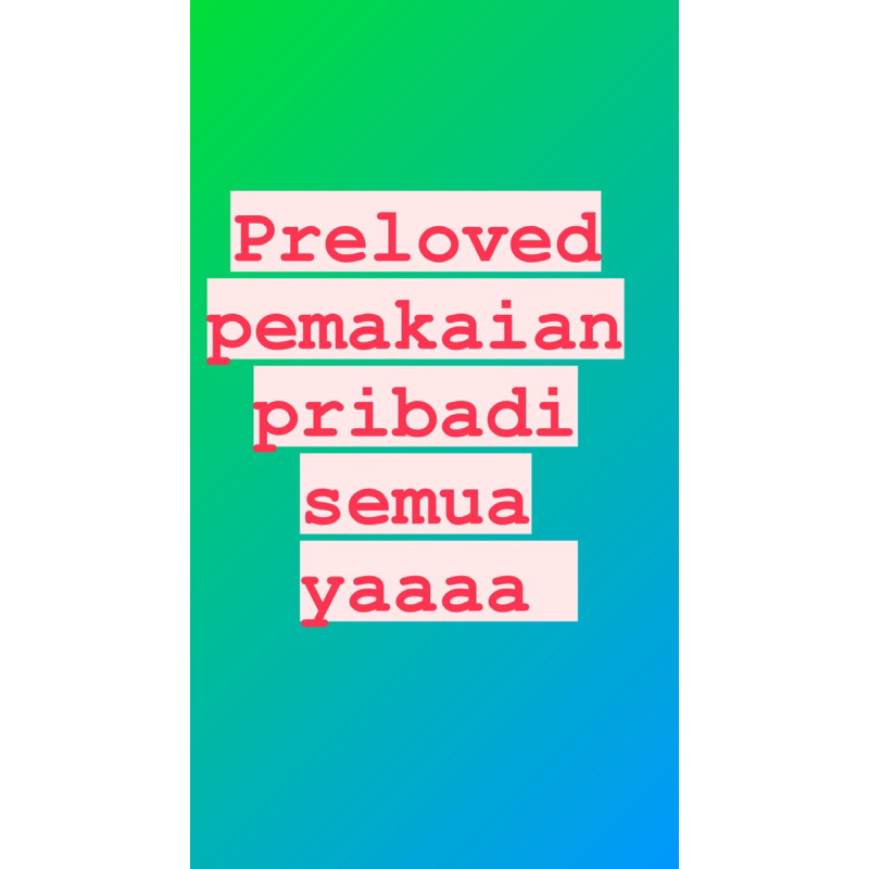 Nota Preloved Wearing Klamby