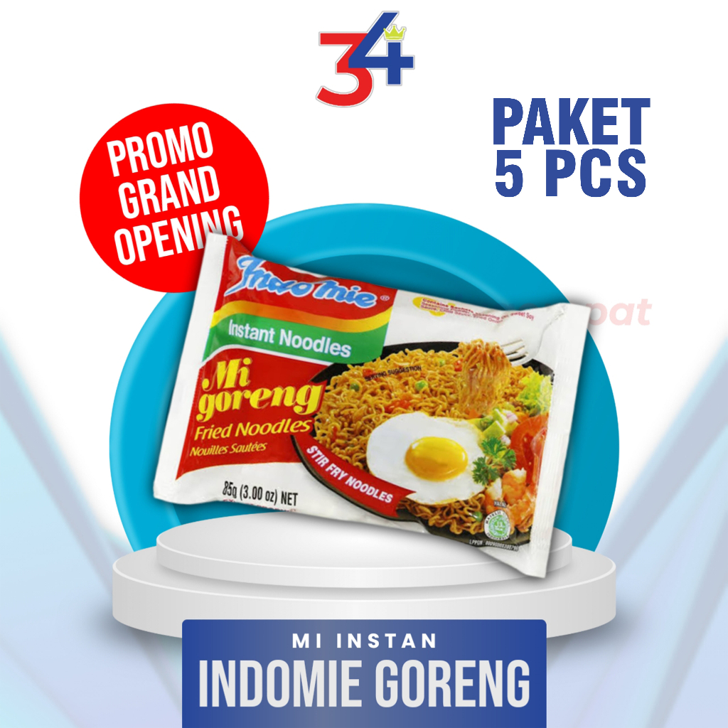 

INDOMIE MI GORENG 5 PCS ORIGINAL MURAH 5 BUNGKUS