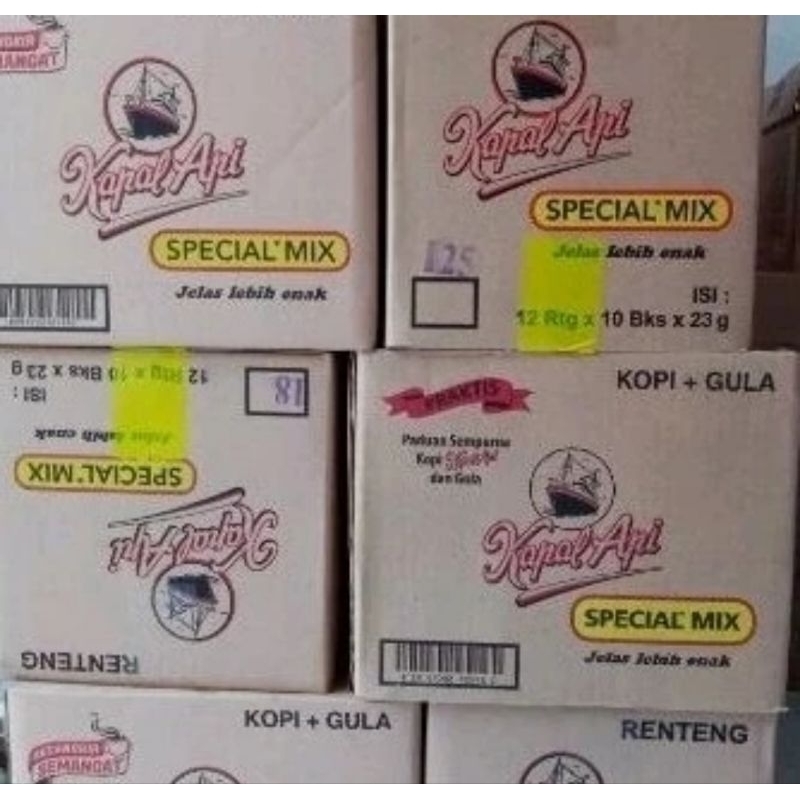 

Kopi Kapal Api Special Mix Kopi + Gula (12 renceng x 10 bungkus x 23g)