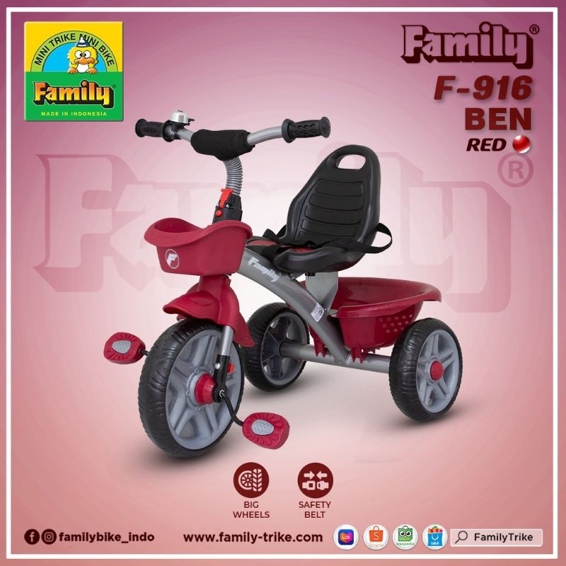 SEPEDA ANAK RODA 3 MERK FAMILY BEN F-916 SEPEDA ANAK RODA 3 MERK PACIFIC PC 515 SEPEDA ANAK RODA 3 S