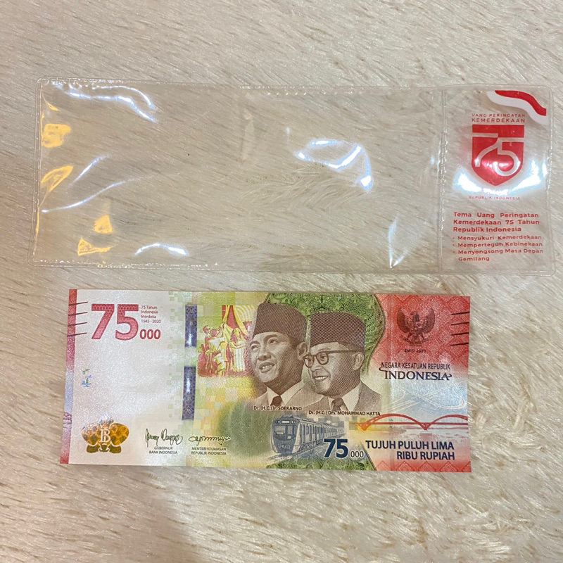 Uang 75 ribu Tema Kemerdekaan 75 Tahun Republik Indonesia