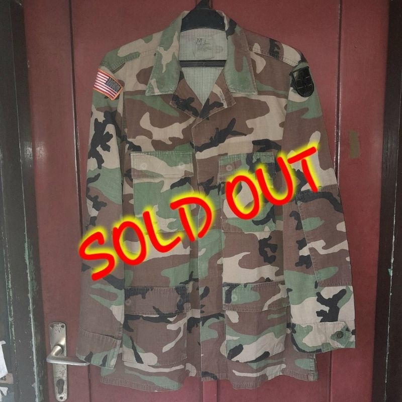 Kemeja BDU Woodland Issue Us Army Second Patch Original Preloved