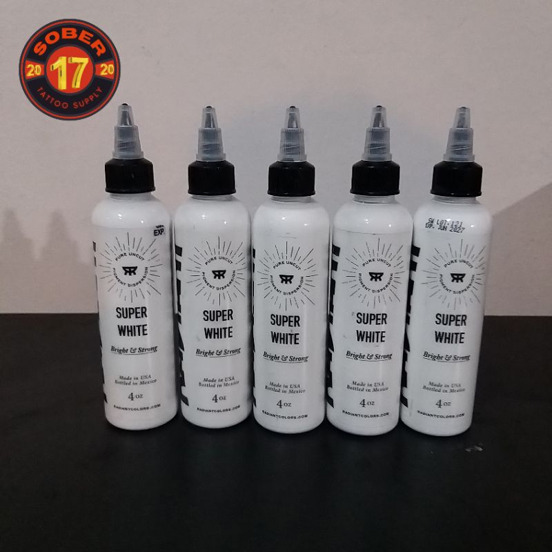tinta tato RADIANT INK SUPER WHITE 4oz 120 mili ,100 original USA