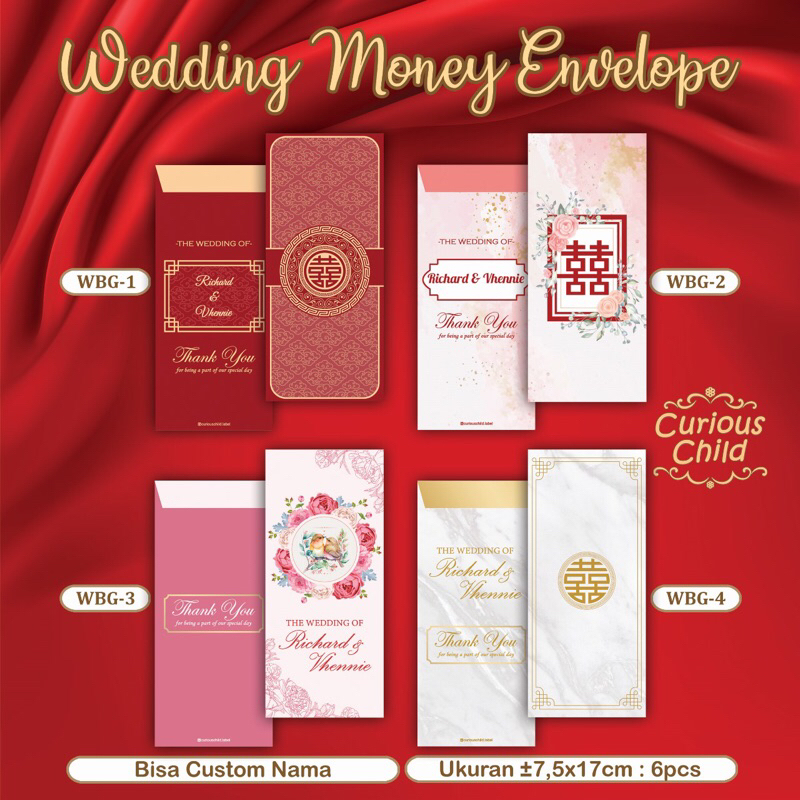 

Custom Angpao Wedding / Engagement Money Envelope