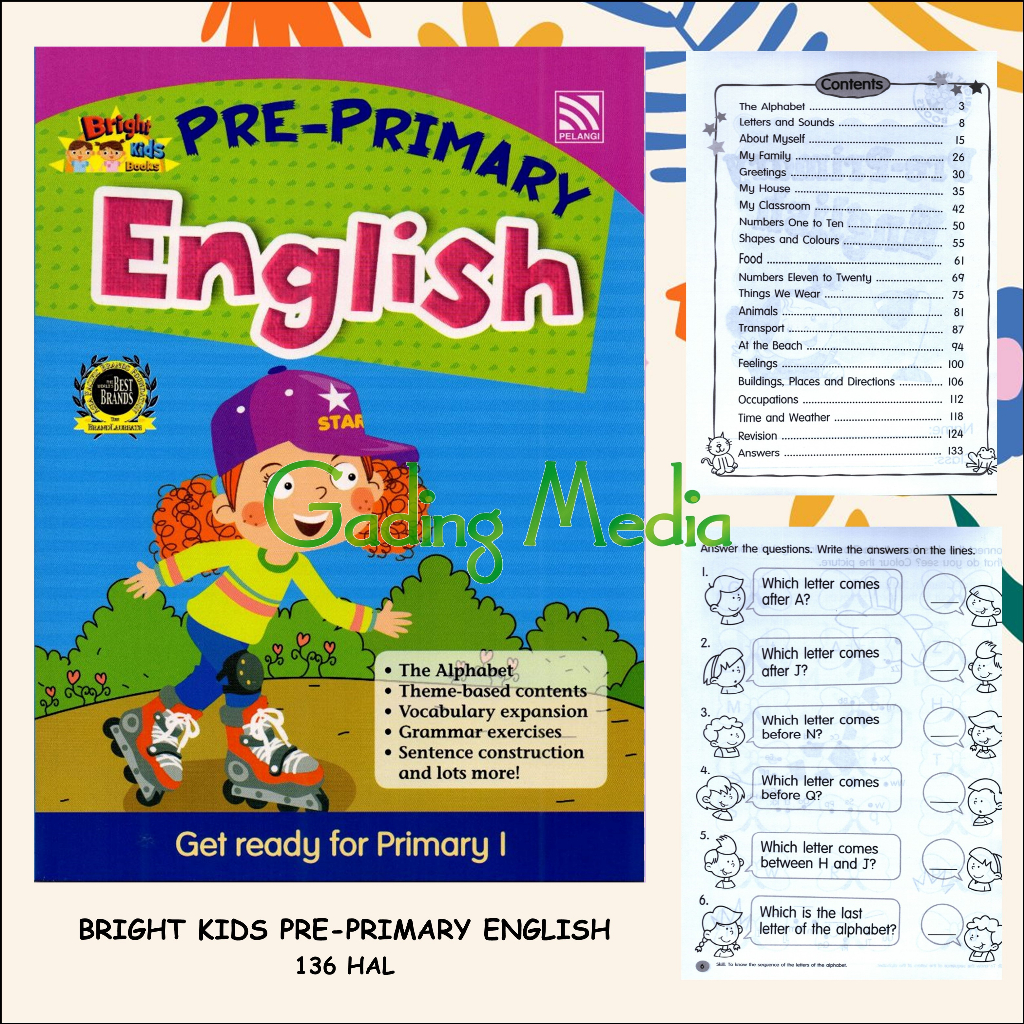 

BRIGHT KIDS BOOKS - PRE PRIMARY ENGLISH-GRAMMAR-SCIENCE-MATHS-CHINESE