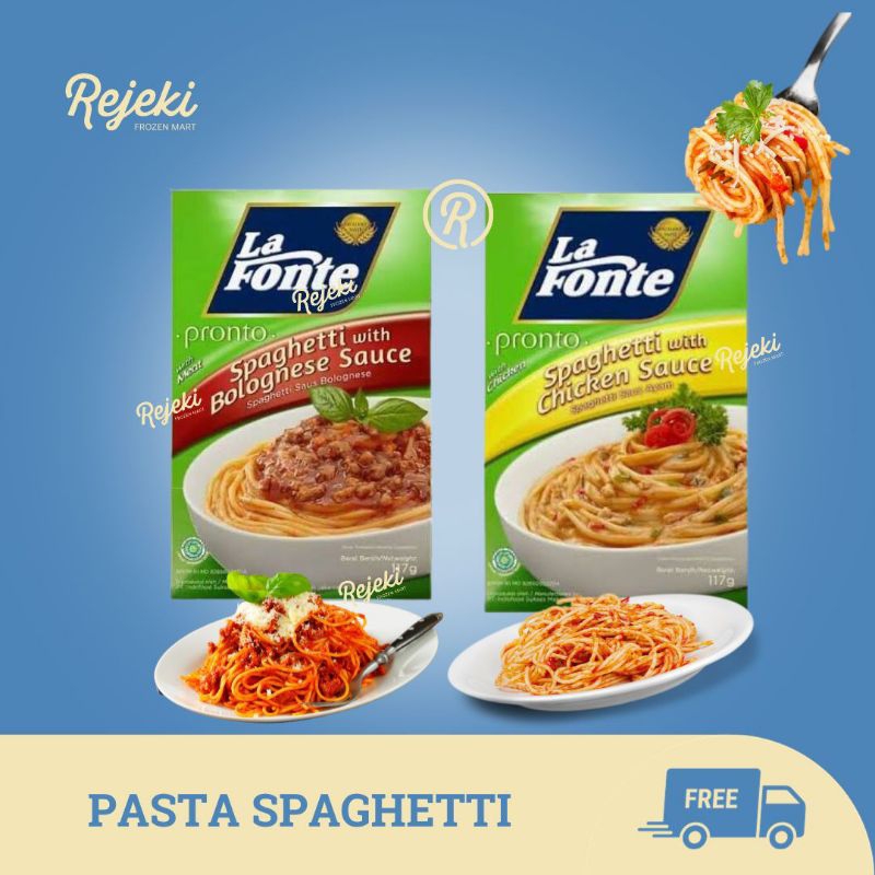 

La Fonte Spaghetti Bolognese Beef / Chicken Sauce 117gr - Rejeki Frozen Mart