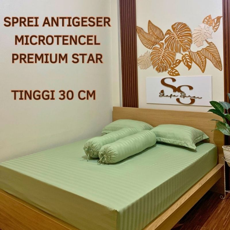 Sprei Hotel Mikrotencel Tinggi 30 cm Antigeser Premium
