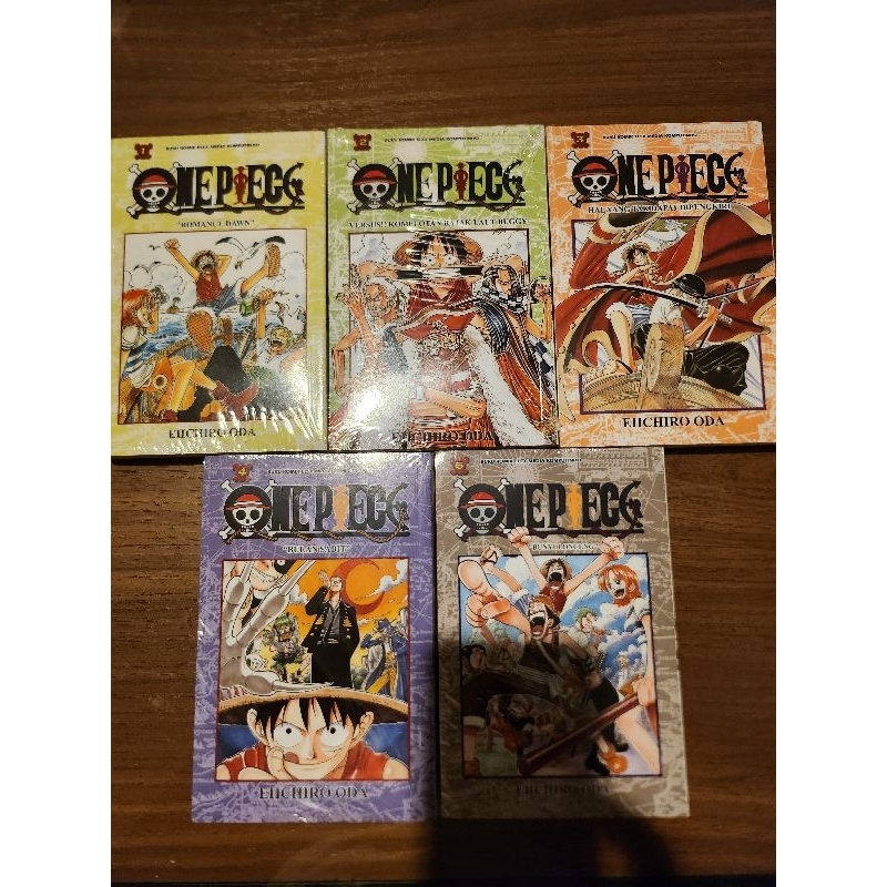 Komik One Piece cetak ulang 2023 segel ori set vol 1-5