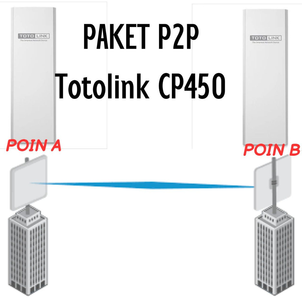 Paket Point To Point P2P Totolink CP450