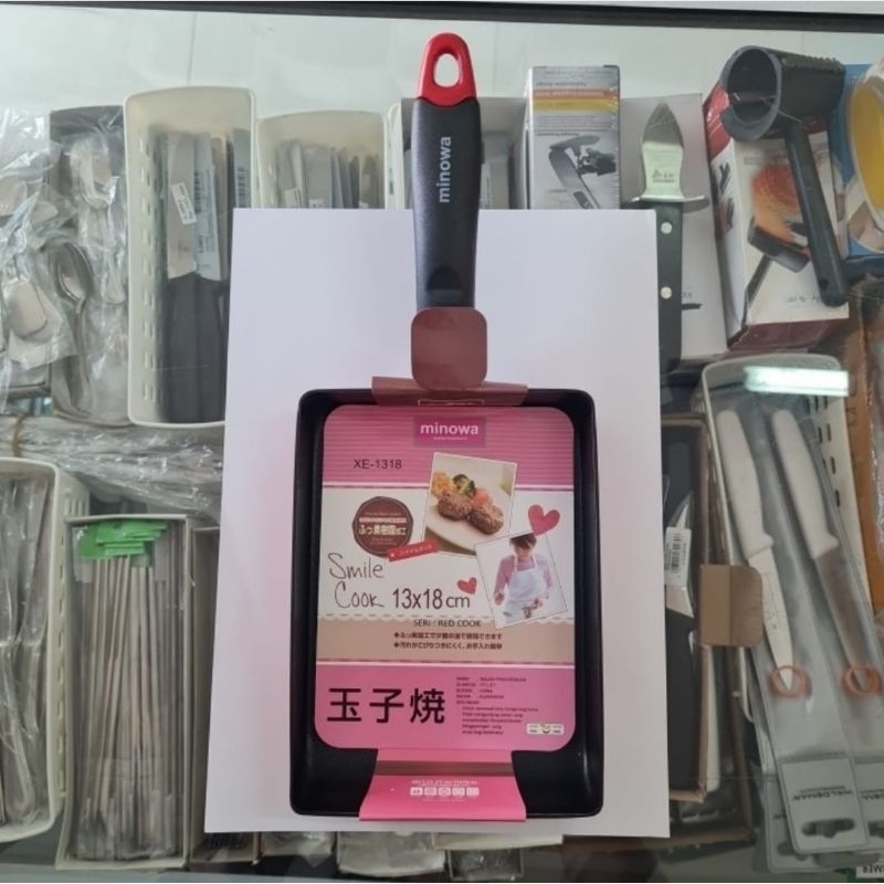 XE-1318 Frying Pan Kotak Non Stick 13x18cm Minowa