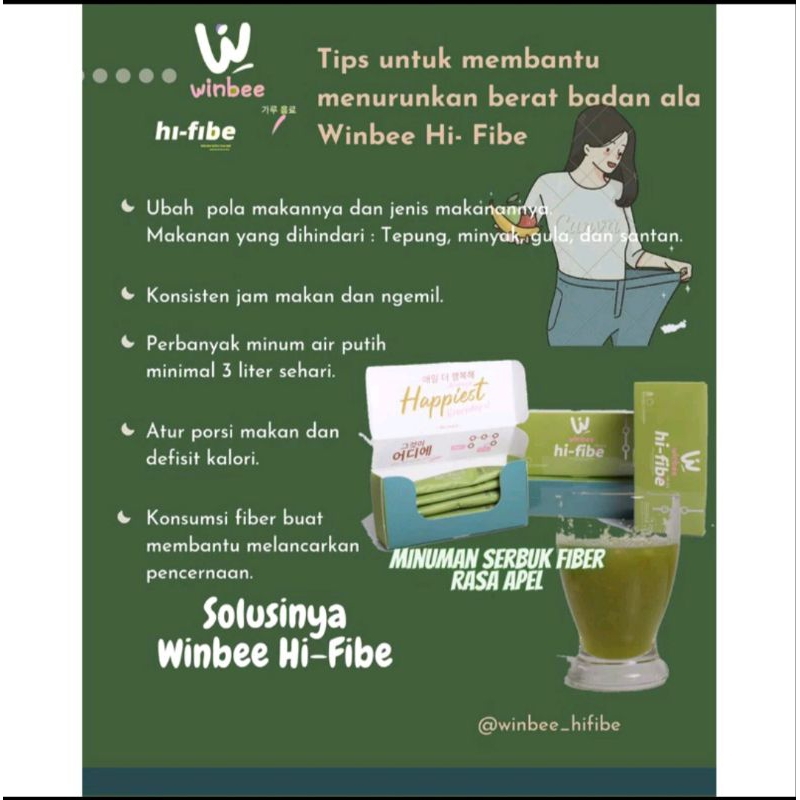 

Winbee Hi Fibe Minuman Serbuk Fiber