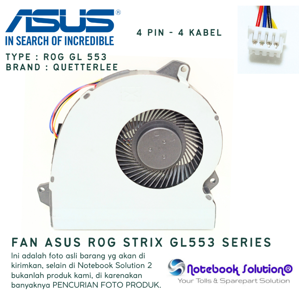 Fan For Asus ROG Strix GL553 GL553V GL553VD GL553VE