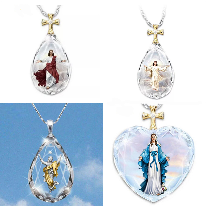Rantai Kalung Chic Yesus Cahaya Suci Injil Crystal
