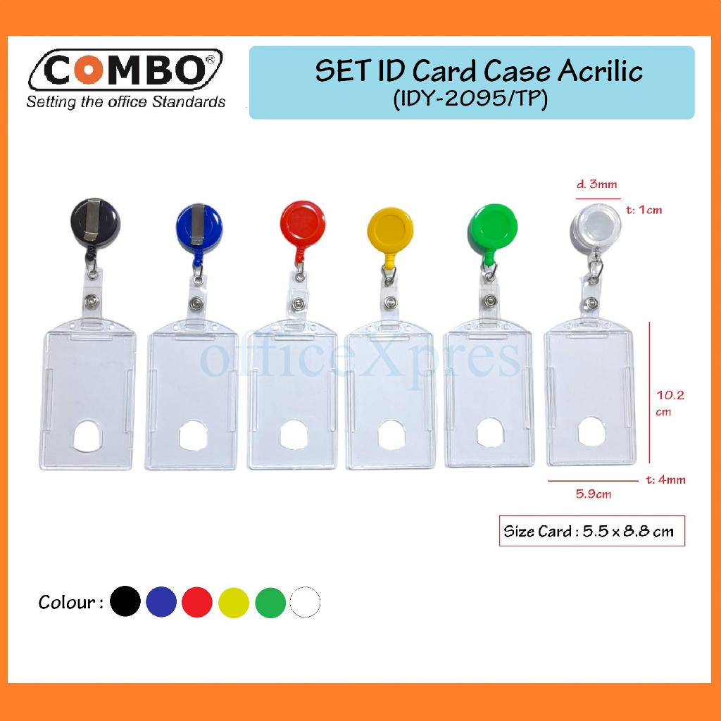 

Set Gantungan Id Card / Gantungan ID Card Acrilic + Yoyo Solid / Tempat Id Card / Card Case 2095