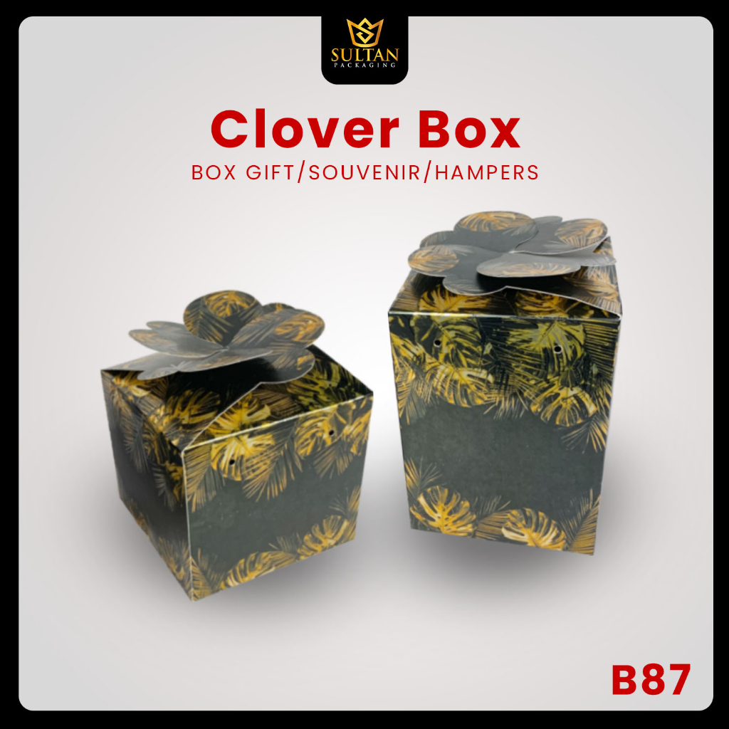 

Clover Box - Box Kotak Toples - Box Toples 500 gr Kue Packaging Hampers - B87