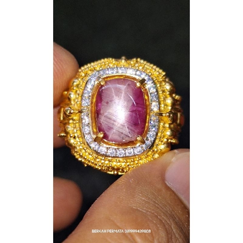 Ruby burma belang star tajam mirah windusara