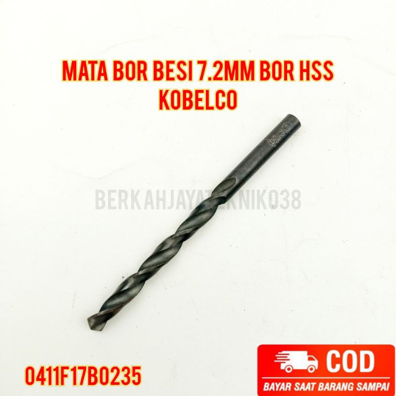 Mata Bor Besi 7.2mm Bor HSS Kobelco Bukan Carbide Nachi YG