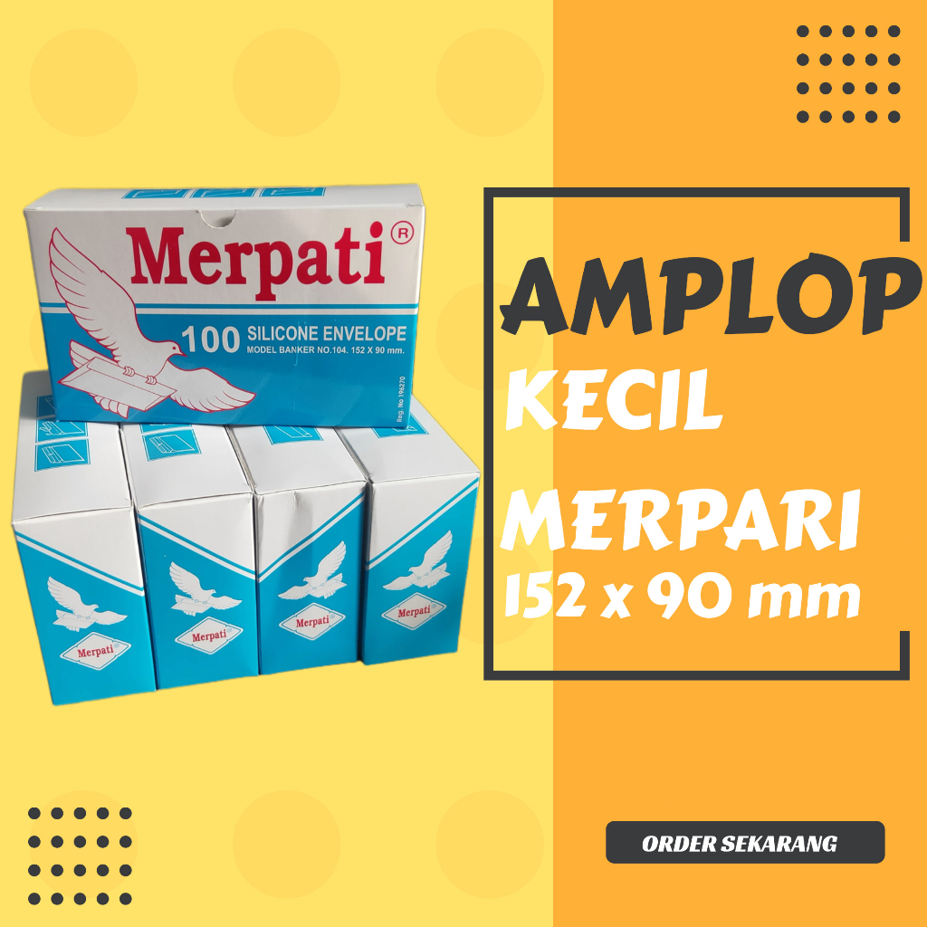 

AMPLOP KECIL MERPATI WARNA PUTIH UKURAN 152 x 90 mm