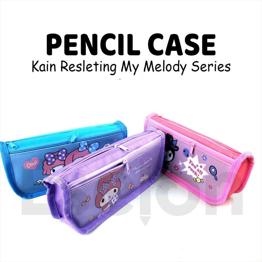 

Berkattoserba Kotak Pensil kain Resliting Sanrio Mutif Lucu Anak-Anak