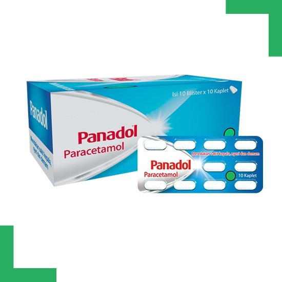 Panadol Biru Merah Hijau 1 BOX @ 10 Blister Paracetamol - Extra / Flu dan Batuk