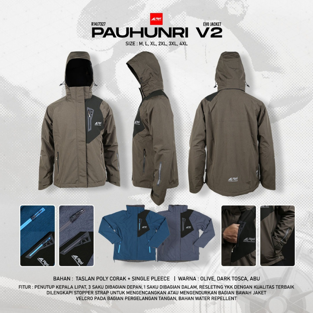 JAKET REI EVO PAUNHUNRI | AREI JACKET SUMMIT RIDING WATERPROOF HIKING GUNUNG PENDAKI POLAR WINDPROOF