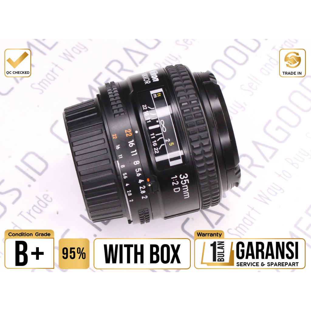 Nikon AF 35mm F2 D Nikkor Lens - Grade B+ - L230462