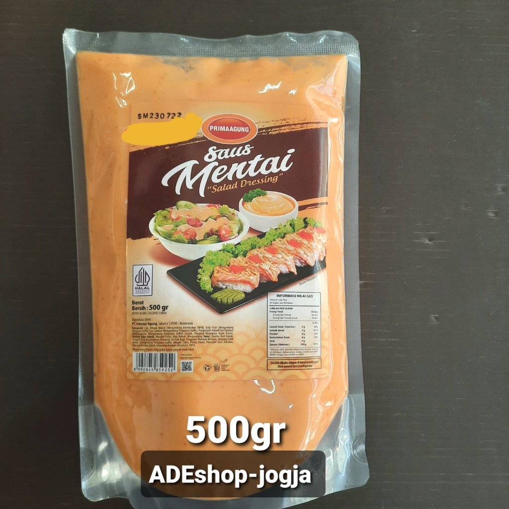 

Prima Agung Saos MENTAI 500 gr saus salad dressing