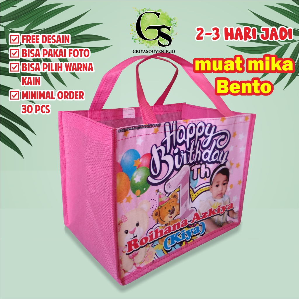 

TAS ULTAH ANAK / TAS ULTAH BENTO / GOODIE BAG MIKA BENTO