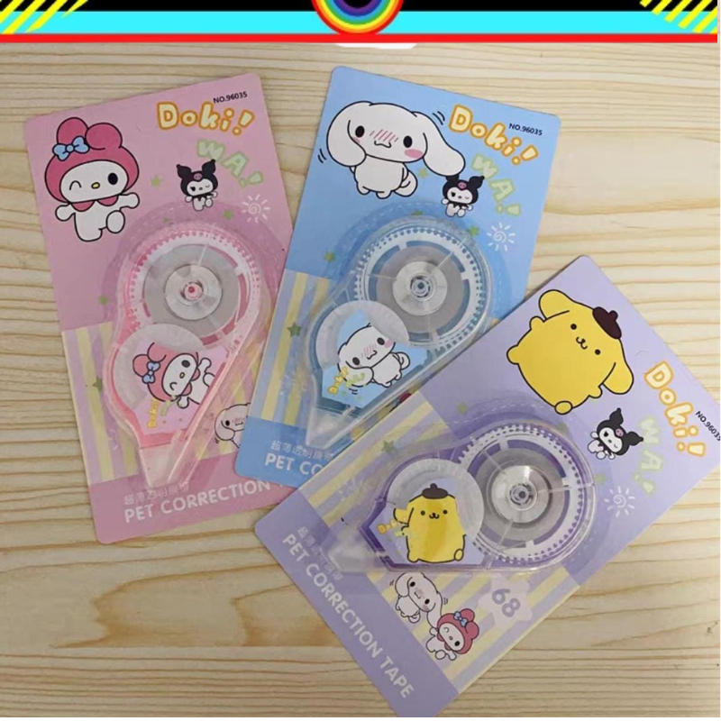 

TIPEX DOKI SANRIO | CORRECTION PEN | CORRECTION TAPE | TIPEX ROLL CINAMORROL MELODY POMPOMPURIN | KOREKSI PEN | TIP-EX