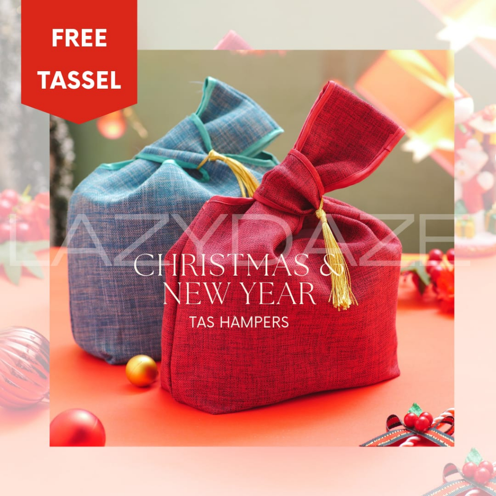

LDZ| Tas Hampers Natal Tahun Baru Christmas New Year ✔️ Furoshiki/ Japanese Knot Bag