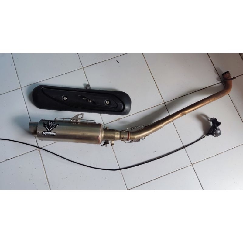Knalpot Racing 3 tech 3tech Ronin tridente buat Supra X 125 FI injeksi full system second
