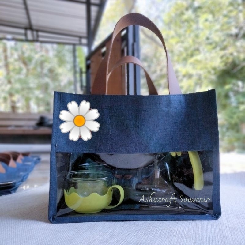 Tas  Box Nasi Denim Kombinasi Mika