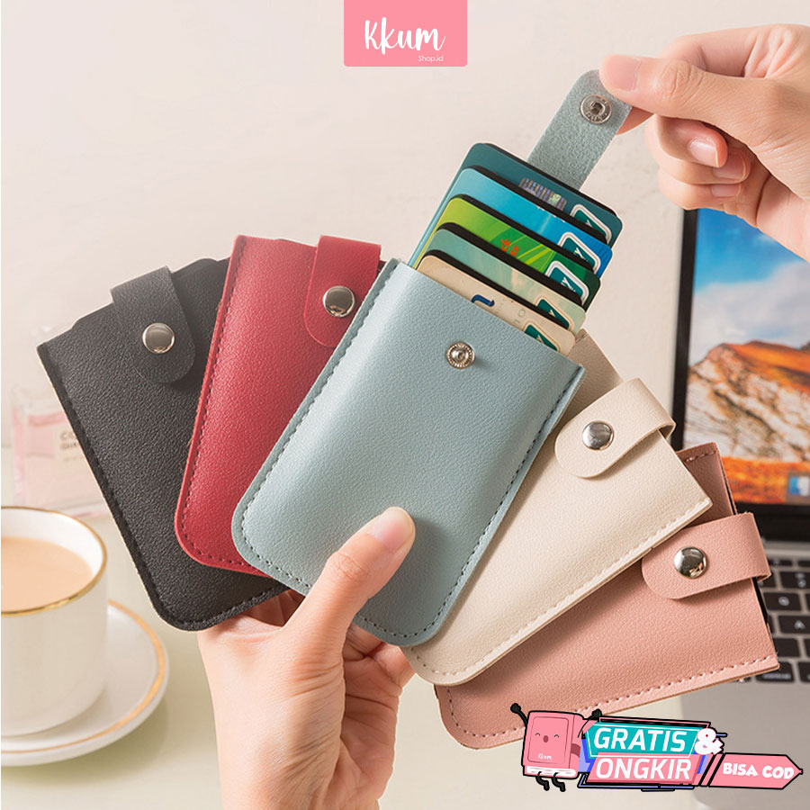 Dompet kartu uang import kulit PU/ Card Holder murah