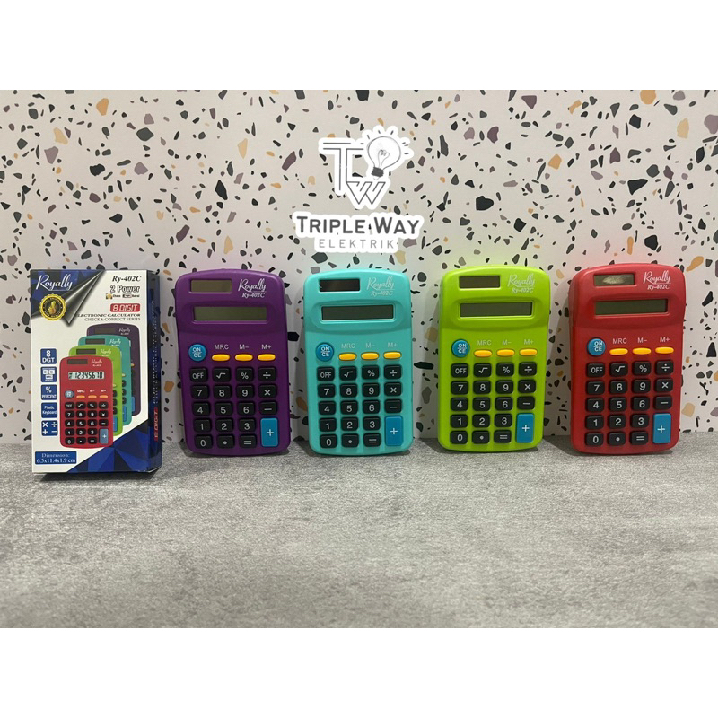 

Kalkulator mini / kalkulator saku 8 digit 2 power (cahaya & Batrai)