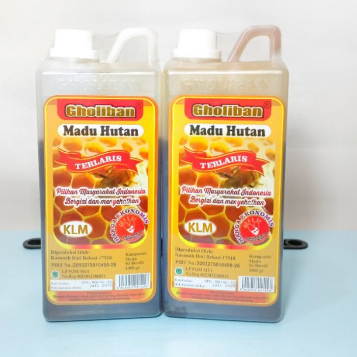 

MADU GHOLIBAN MADU HUTAN ASLI ORIGINAL KEMASAN 1kg Mengandung Beepollen Royal Jelly