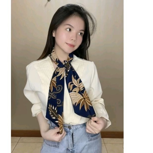 Syal Scarf Batik / Syal Batik / Oleh Oleh Khas Indonesia