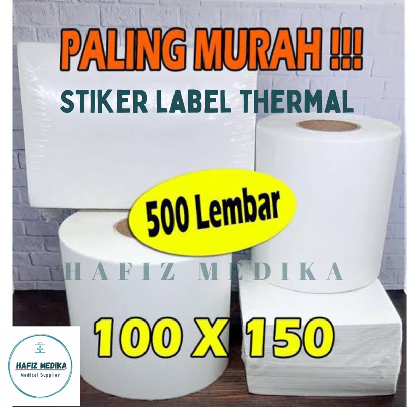 

Kertas label stiker label thermal 100x150 A6 isi 500 lembar