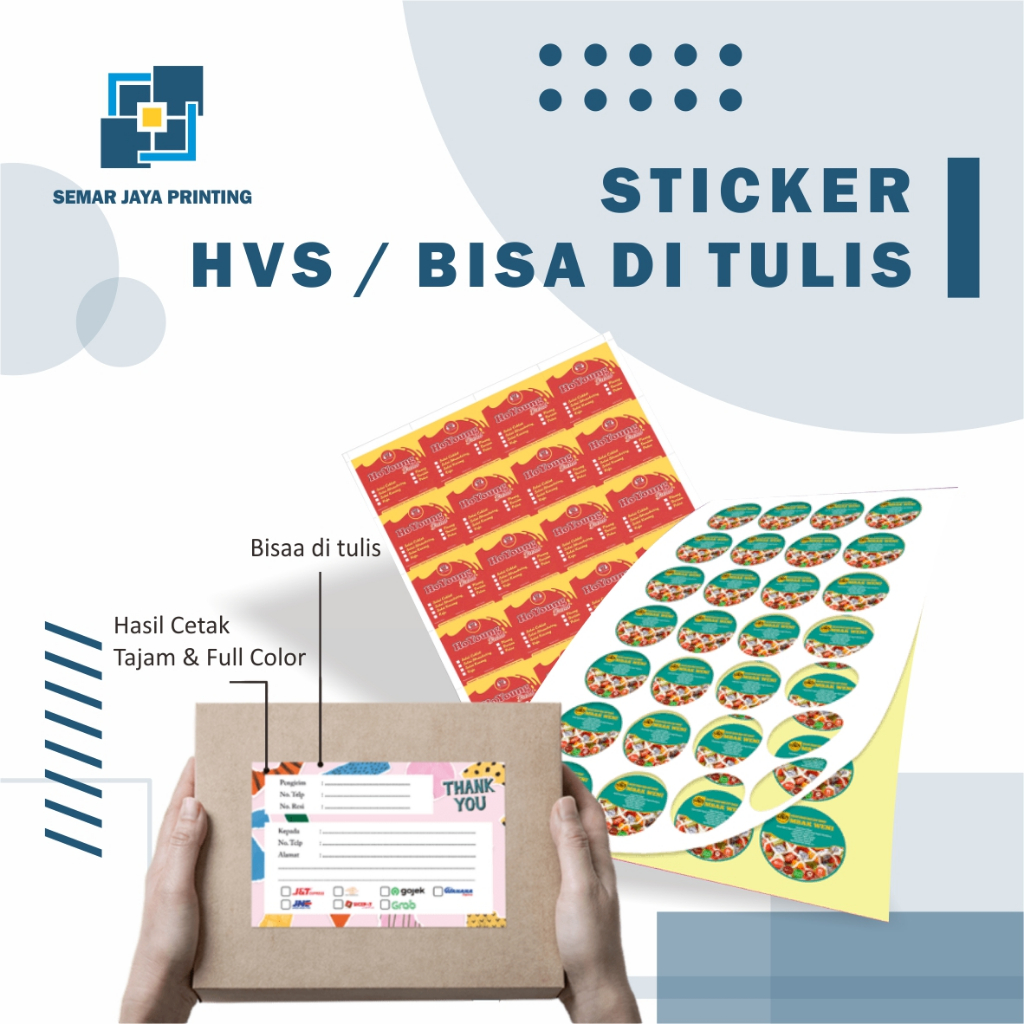 

Sticker HVS | Sticker untuk label pengiriman barang | Sticker Bisa di tulis