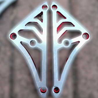 Breket Kupingan Lampu Tiger Warna Merah Bracket Pangkon Dudukan Headlamp Honda Tilam Tilas Tiger Law