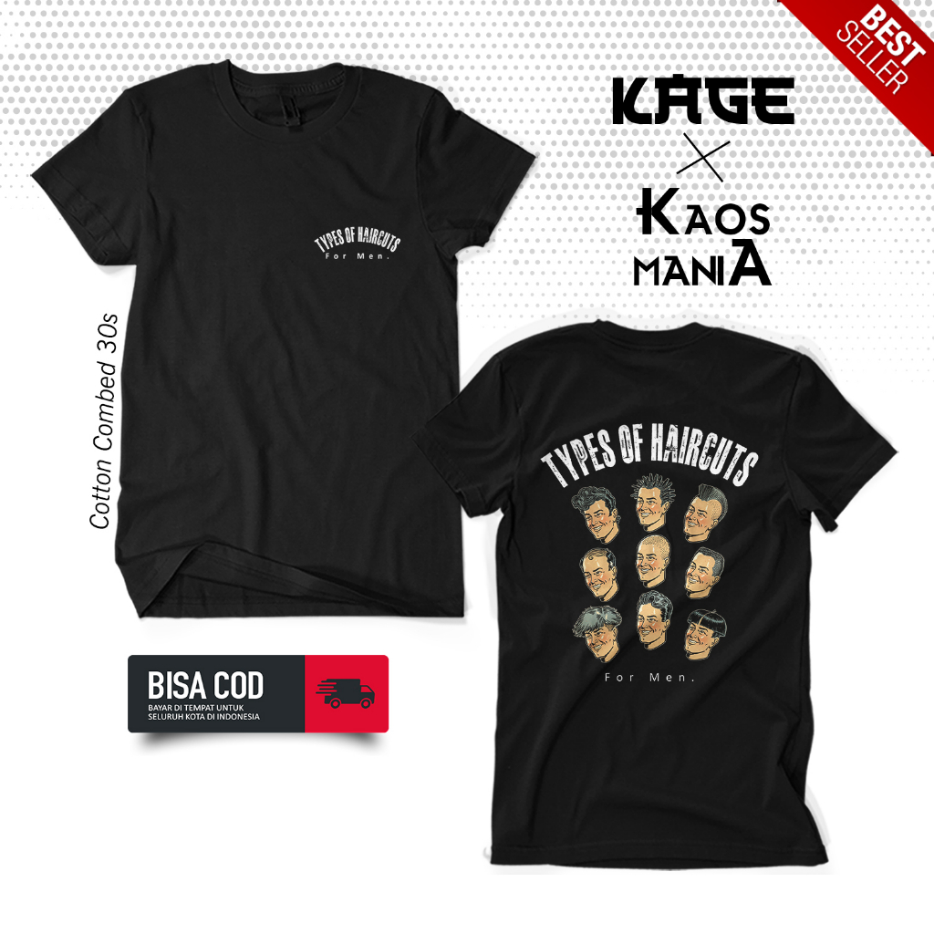 Baju Kaos TUKANG CUKUR HAIRCUT Barbershop Keren Terbaru KAOS KAGE