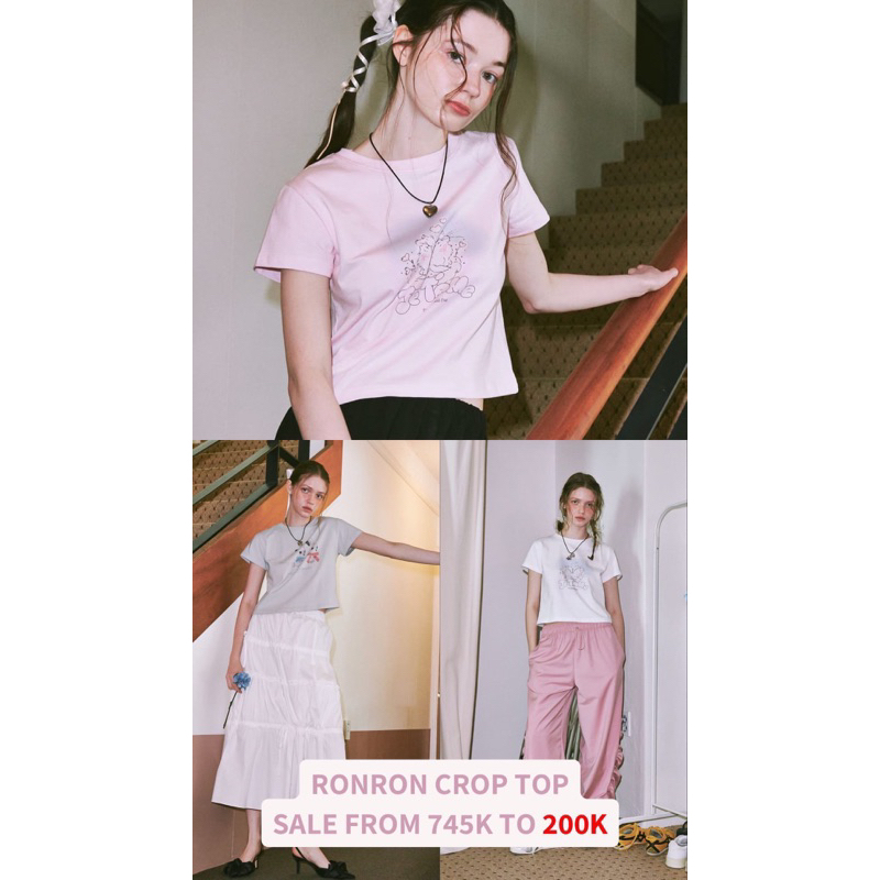 [PRE ORDER] RONRON SALE KITTEN CROP TOP