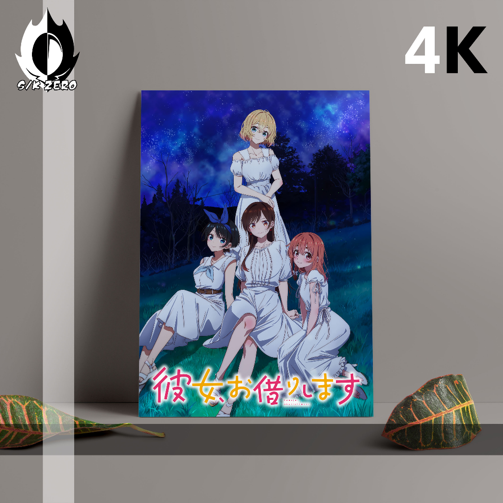 Poster size A3 Anime Paling Lengkap - Kanojo Okarishimasu (4K)