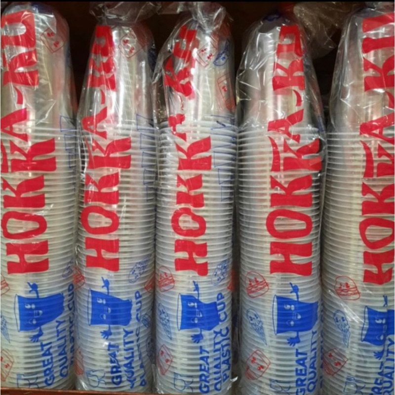 Cup Oval 14oz 16oz Hokkaku Isi 50 Gelas Bulat Oval Hokka
