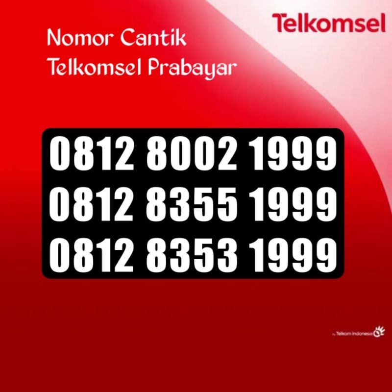 Kartu Perdana Nomor Cantik Simpati Triple 999 Telkomsel ekor Tahun 1999 HOKI 0812