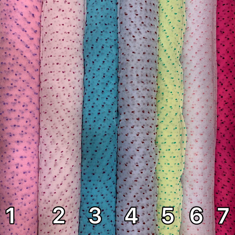 Organza Dot / Bahan Kain Organza Dot