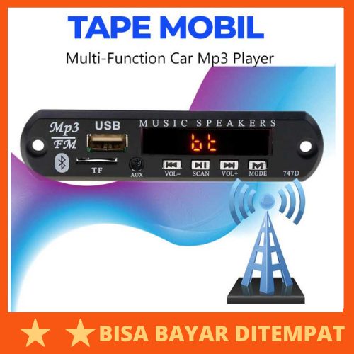 Tape Mobil Audio Speaker MP3 Player Bluetooth Wireless Receiver / Tape Audio Mobil Bluetooth Full Ba