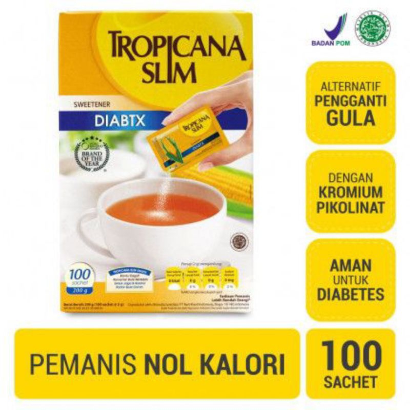 

Tropicana Slim Sweetener Diabtx 25s/50s/100s