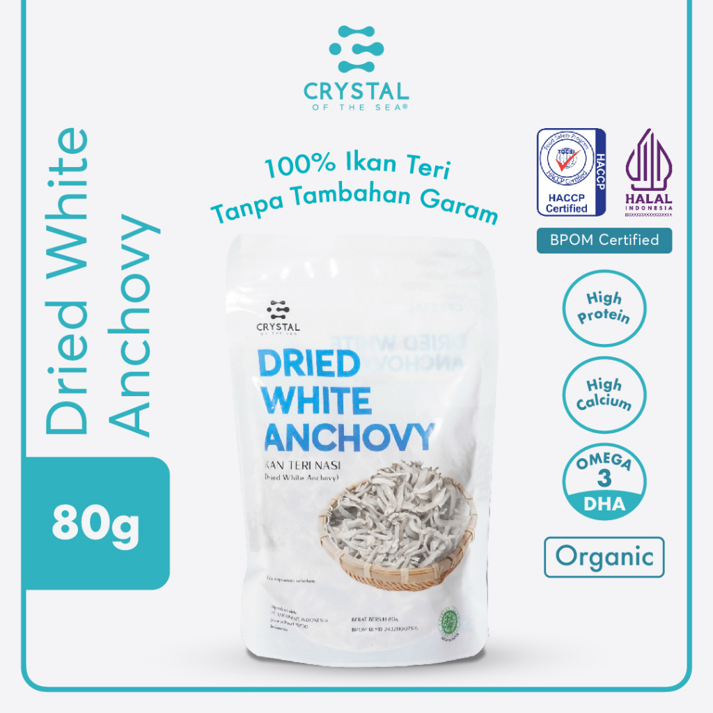

Crystal of the Sea | Dried White Anchovy (80GR)