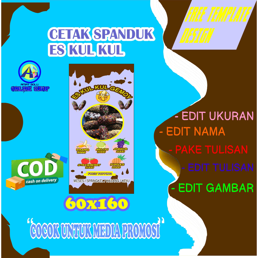 SPANDUK es kulkul 50x100 bisa request