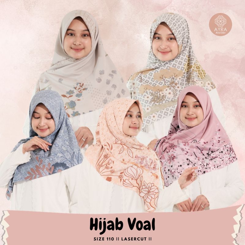 VOAL MOTIF SEGIEMPAT SERAGAM KERUDUNG JILBAB 110CM MIRACLE MODEL TERBARU SURABAYA